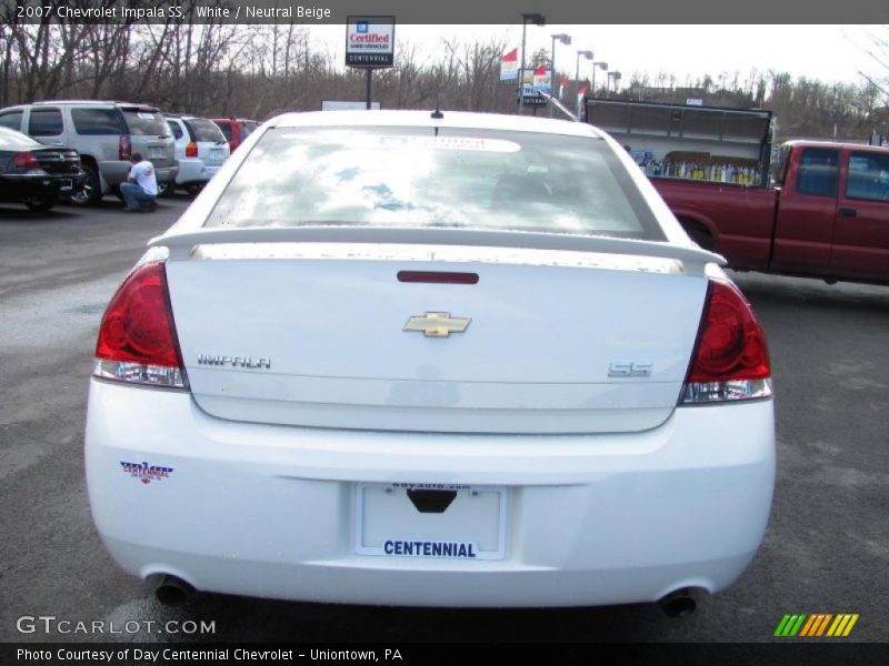 White / Neutral Beige 2007 Chevrolet Impala SS