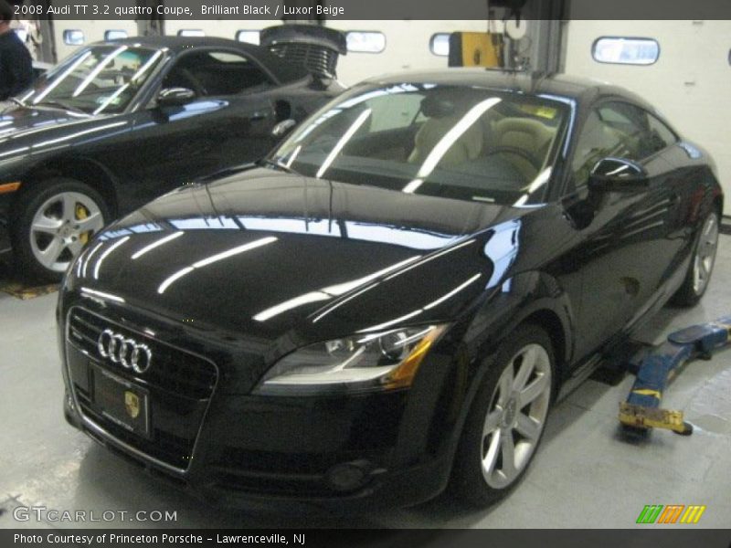 Brilliant Black / Luxor Beige 2008 Audi TT 3.2 quattro Coupe
