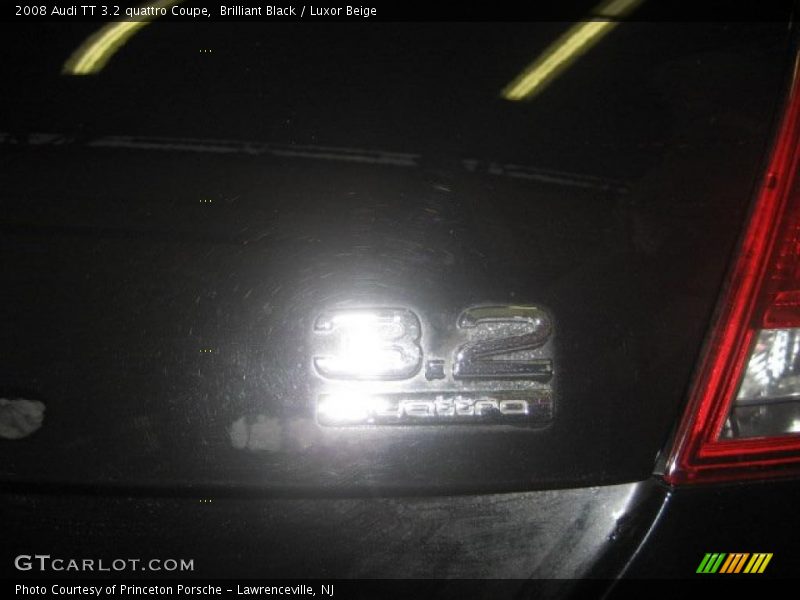 Brilliant Black / Luxor Beige 2008 Audi TT 3.2 quattro Coupe