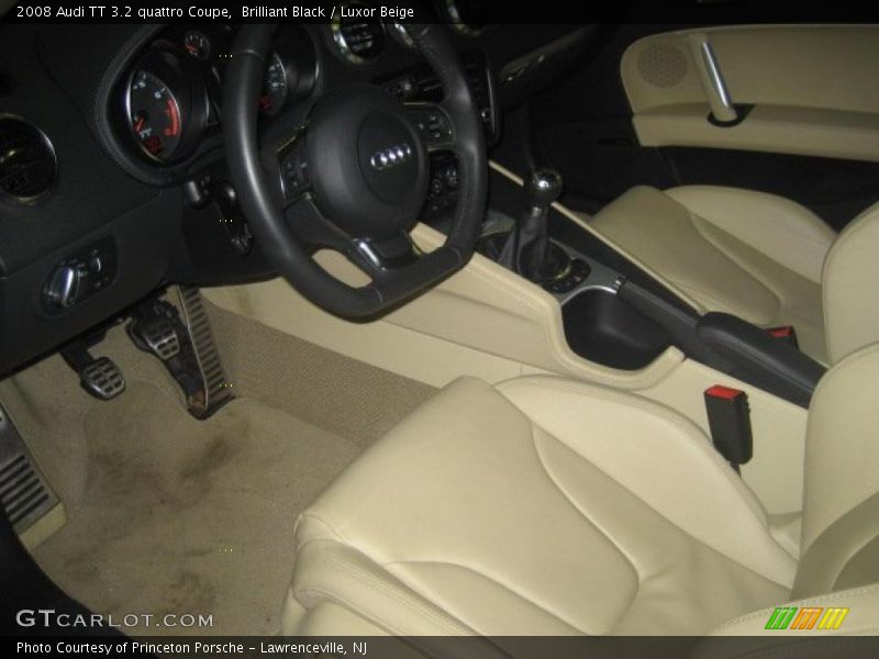 Brilliant Black / Luxor Beige 2008 Audi TT 3.2 quattro Coupe