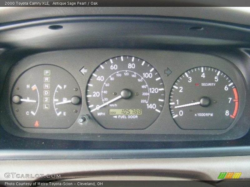 Antique Sage Pearl / Oak 2000 Toyota Camry XLE