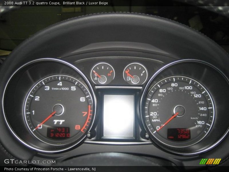 Brilliant Black / Luxor Beige 2008 Audi TT 3.2 quattro Coupe