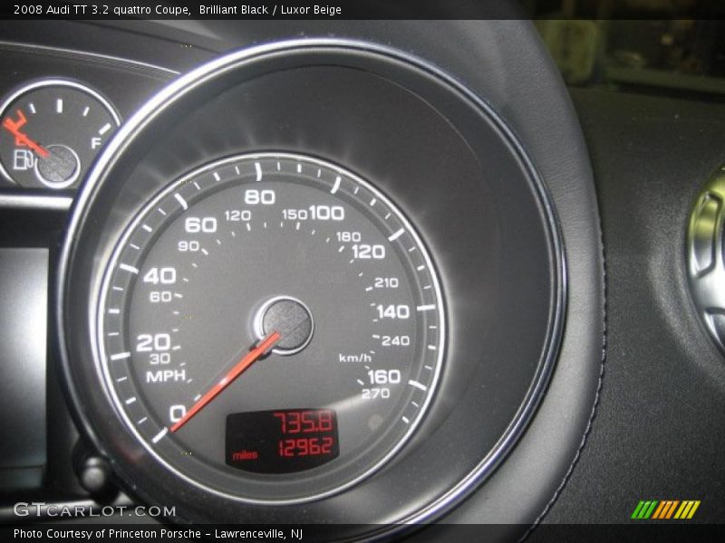 Brilliant Black / Luxor Beige 2008 Audi TT 3.2 quattro Coupe