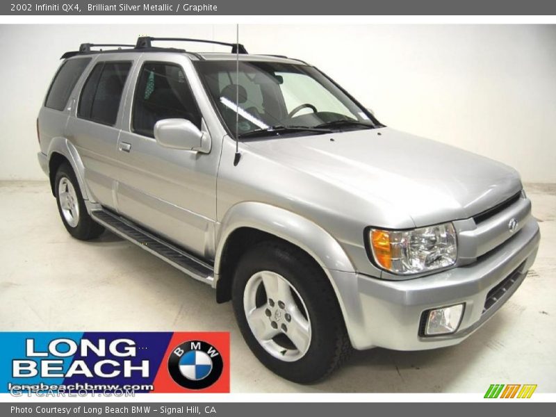 Brilliant Silver Metallic / Graphite 2002 Infiniti QX4