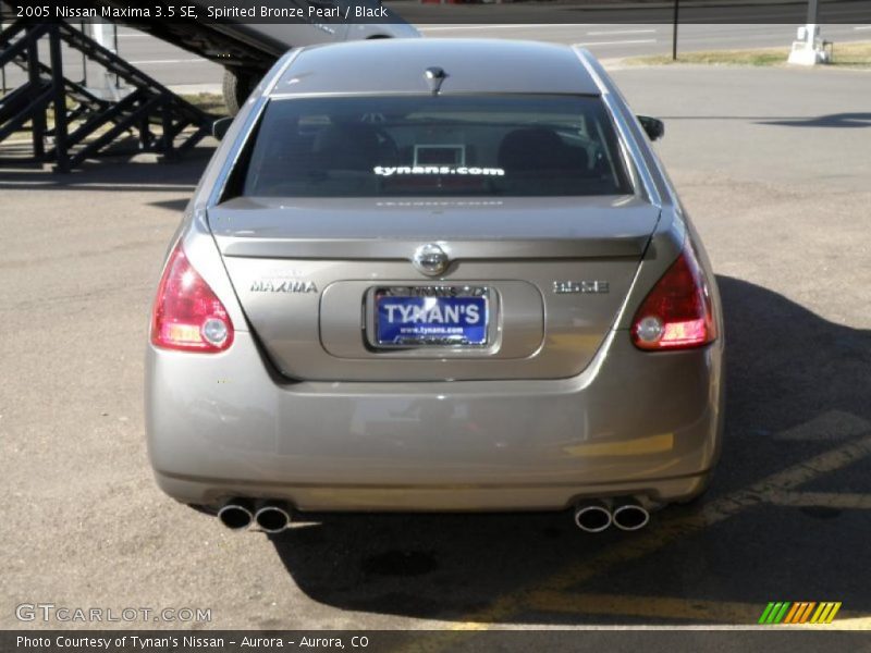 Spirited Bronze Pearl / Black 2005 Nissan Maxima 3.5 SE