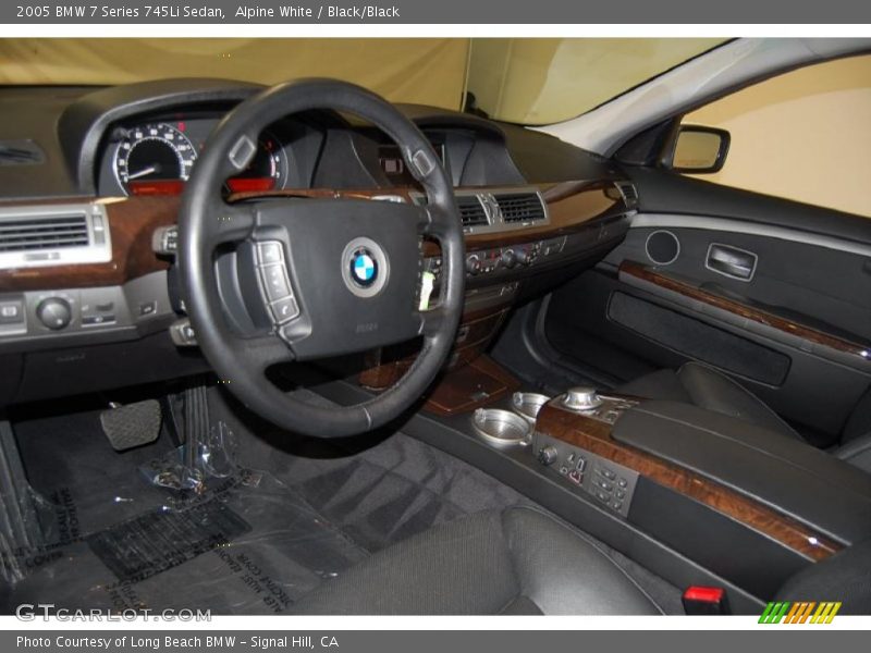Alpine White / Black/Black 2005 BMW 7 Series 745Li Sedan