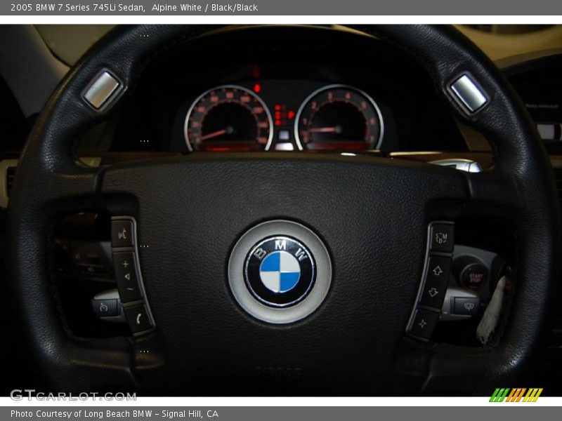 Alpine White / Black/Black 2005 BMW 7 Series 745Li Sedan