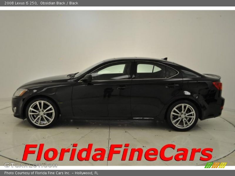 Obsidian Black / Black 2008 Lexus IS 250
