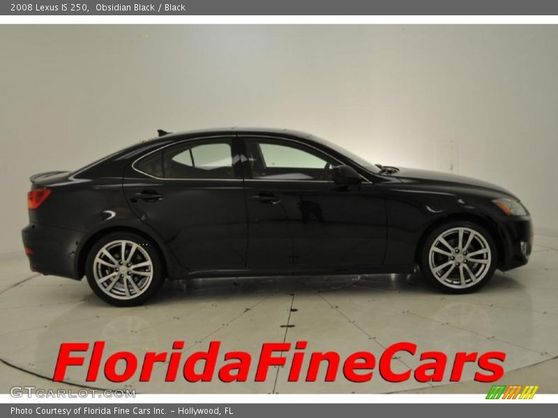 Obsidian Black / Black 2008 Lexus IS 250