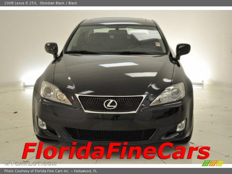 Obsidian Black / Black 2008 Lexus IS 250