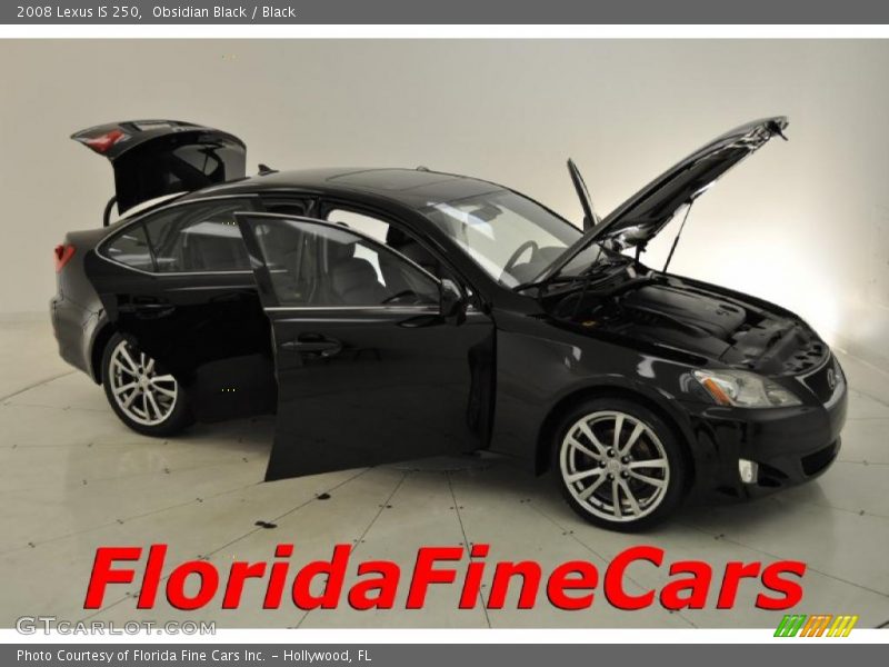 Obsidian Black / Black 2008 Lexus IS 250