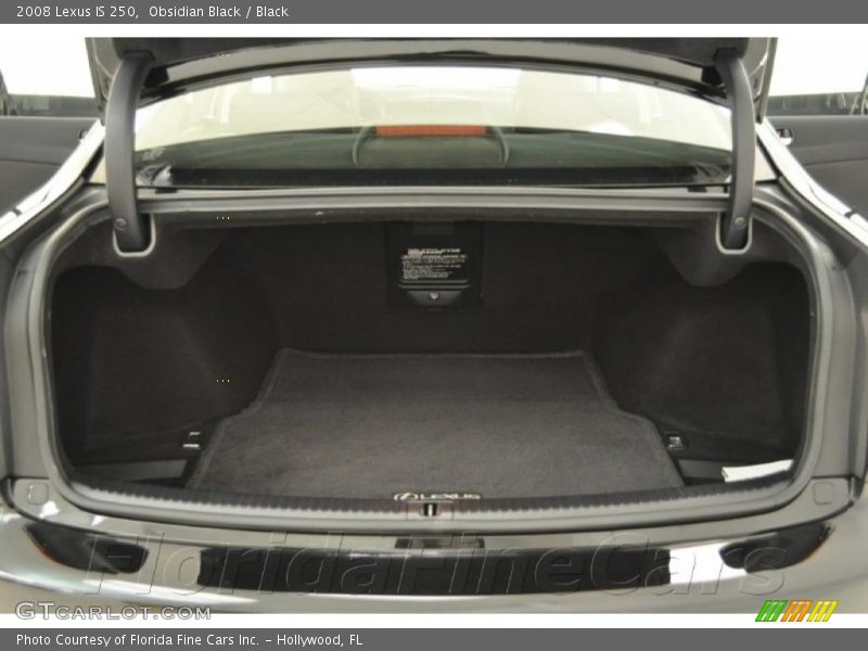 Obsidian Black / Black 2008 Lexus IS 250