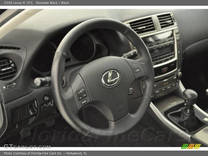 Obsidian Black / Black 2008 Lexus IS 250