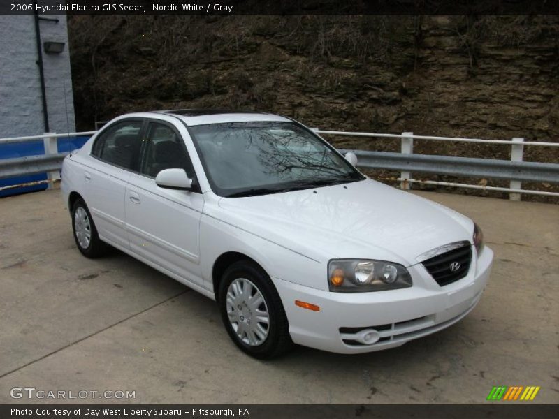Nordic White / Gray 2006 Hyundai Elantra GLS Sedan