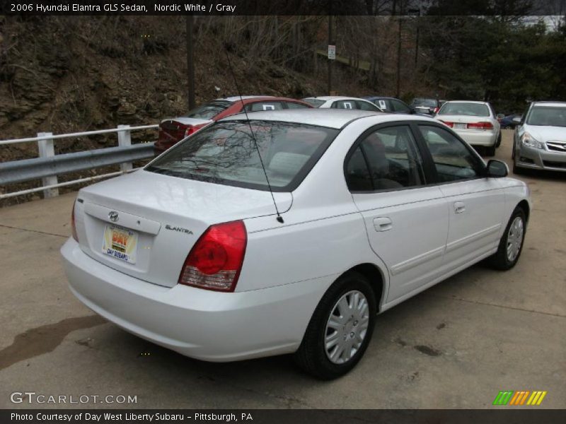Nordic White / Gray 2006 Hyundai Elantra GLS Sedan