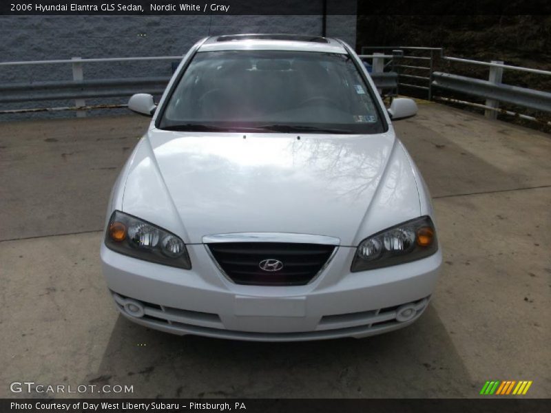 Nordic White / Gray 2006 Hyundai Elantra GLS Sedan