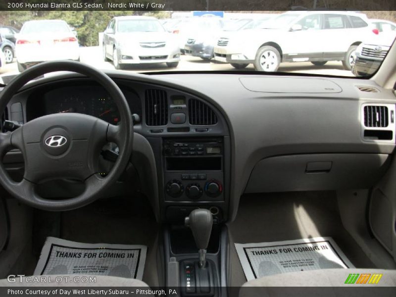 Nordic White / Gray 2006 Hyundai Elantra GLS Sedan