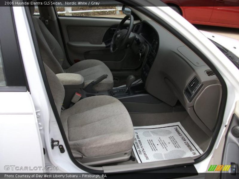 Nordic White / Gray 2006 Hyundai Elantra GLS Sedan