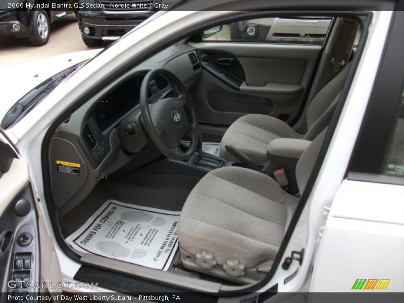 Nordic White / Gray 2006 Hyundai Elantra GLS Sedan