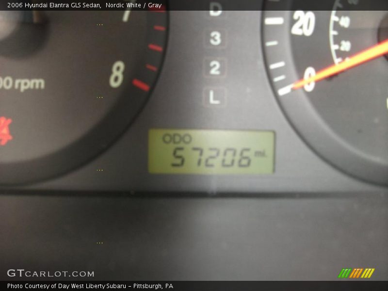 Nordic White / Gray 2006 Hyundai Elantra GLS Sedan