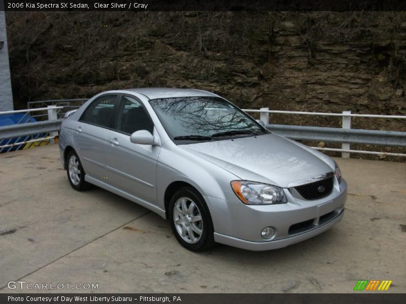 Clear Silver / Gray 2006 Kia Spectra SX Sedan