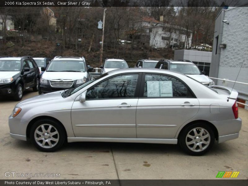 Clear Silver / Gray 2006 Kia Spectra SX Sedan