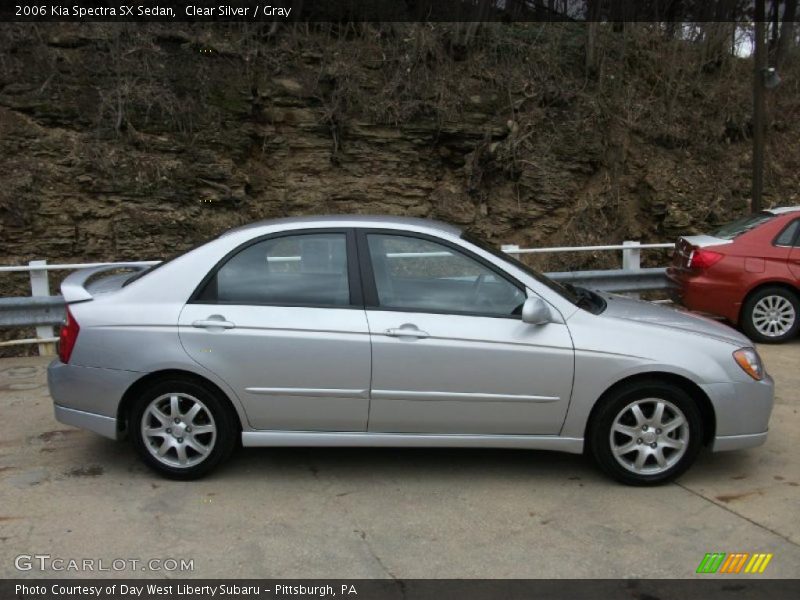 Clear Silver / Gray 2006 Kia Spectra SX Sedan