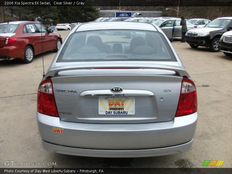 Clear Silver / Gray 2006 Kia Spectra SX Sedan