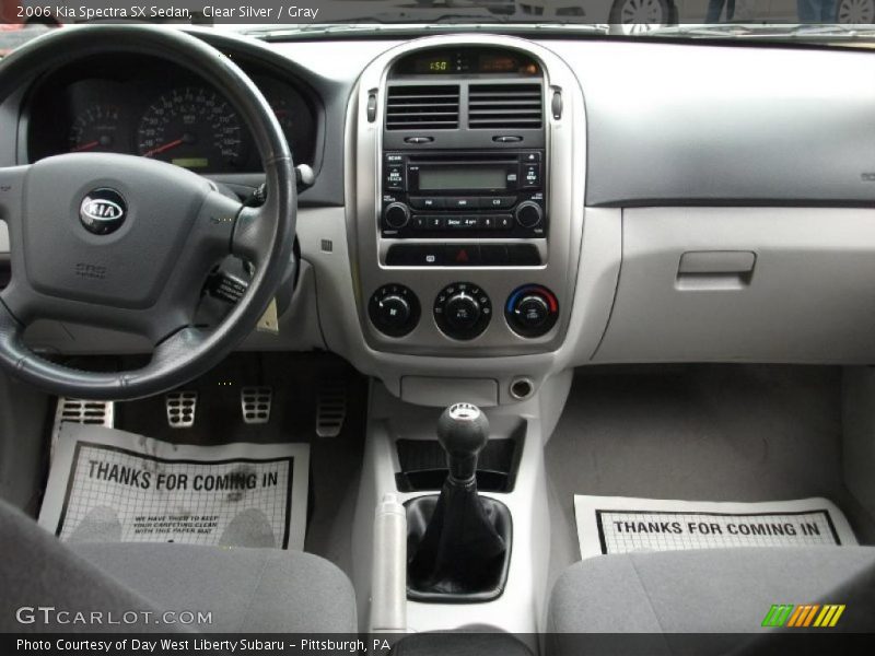 Clear Silver / Gray 2006 Kia Spectra SX Sedan