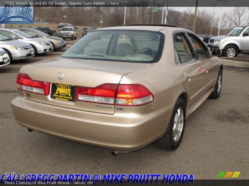 Naples Gold Metallic / Ivory 2002 Honda Accord EX V6 Sedan