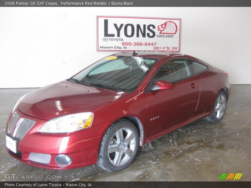 Performance Red Metallic / Ebony Black 2008 Pontiac G6 GXP Coupe