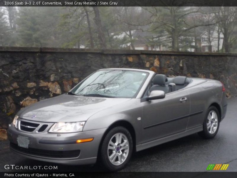 Steel Gray Metallic / Slate Gray 2006 Saab 9-3 2.0T Convertible