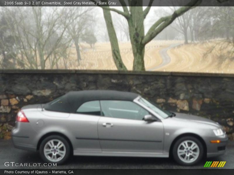 Steel Gray Metallic / Slate Gray 2006 Saab 9-3 2.0T Convertible