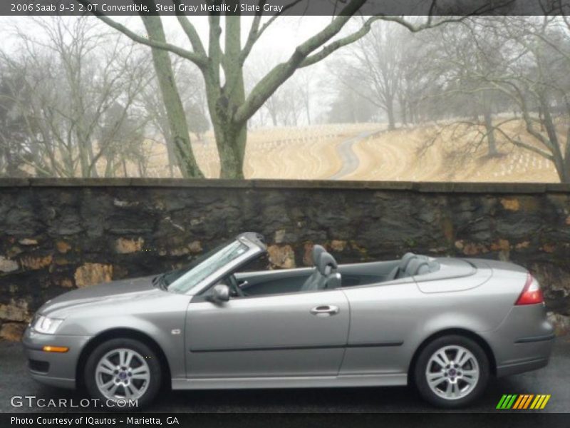 Steel Gray Metallic / Slate Gray 2006 Saab 9-3 2.0T Convertible