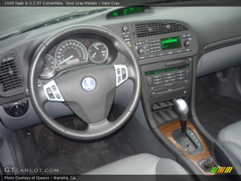 Steel Gray Metallic / Slate Gray 2006 Saab 9-3 2.0T Convertible