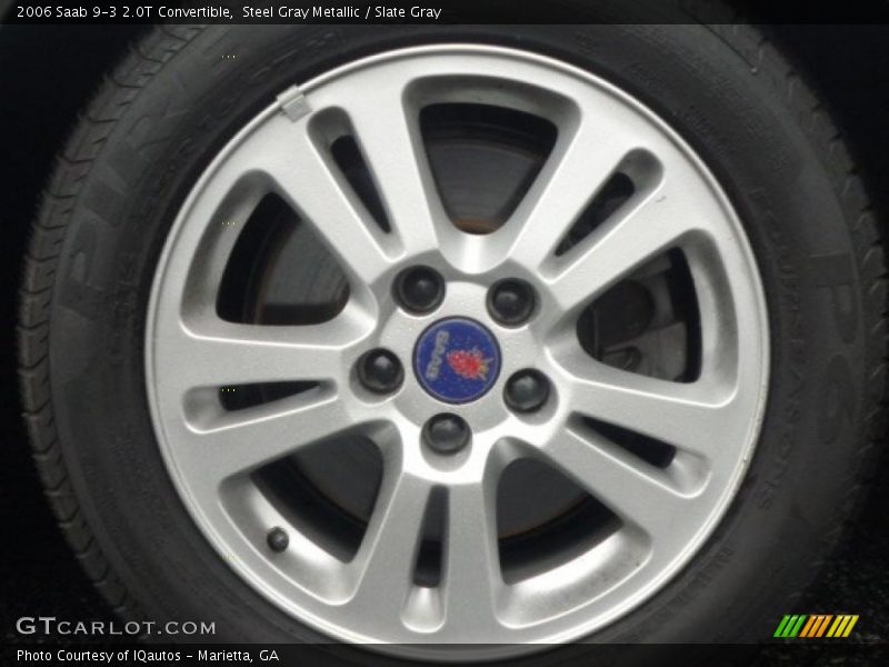 Steel Gray Metallic / Slate Gray 2006 Saab 9-3 2.0T Convertible