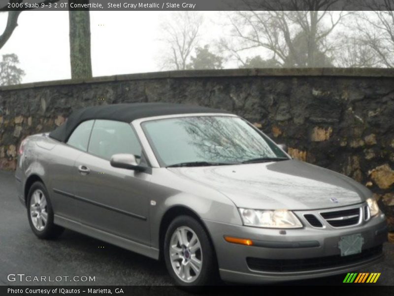 Steel Gray Metallic / Slate Gray 2006 Saab 9-3 2.0T Convertible