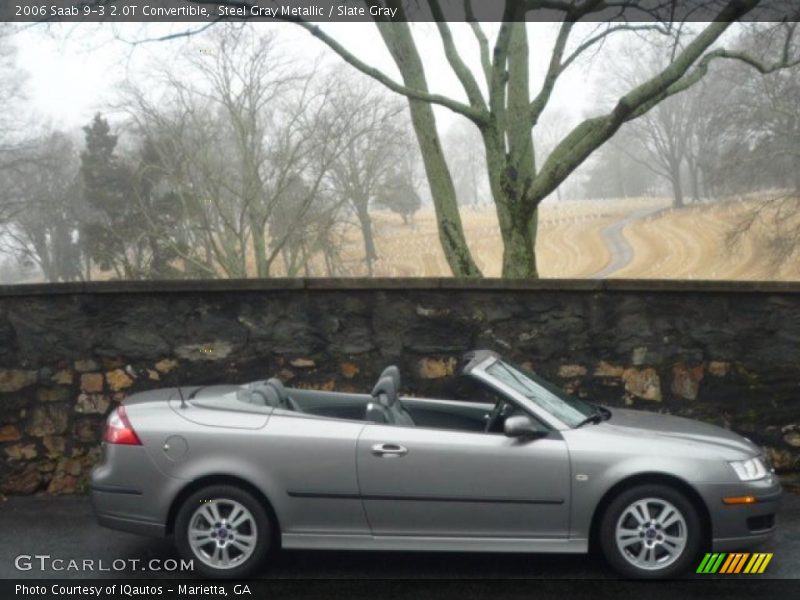 Steel Gray Metallic / Slate Gray 2006 Saab 9-3 2.0T Convertible