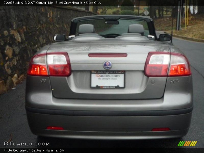 Steel Gray Metallic / Slate Gray 2006 Saab 9-3 2.0T Convertible