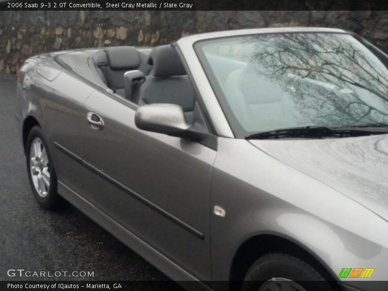 Steel Gray Metallic / Slate Gray 2006 Saab 9-3 2.0T Convertible