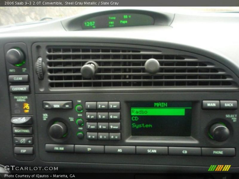 Steel Gray Metallic / Slate Gray 2006 Saab 9-3 2.0T Convertible