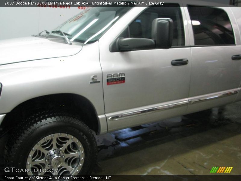 Bright Silver Metallic / Medium Slate Gray 2007 Dodge Ram 3500 Laramie Mega Cab 4x4
