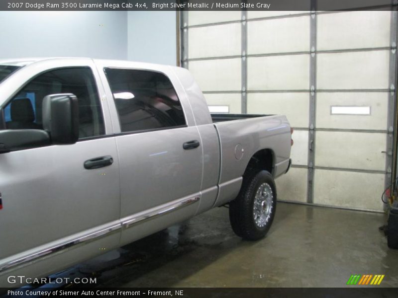 Bright Silver Metallic / Medium Slate Gray 2007 Dodge Ram 3500 Laramie Mega Cab 4x4
