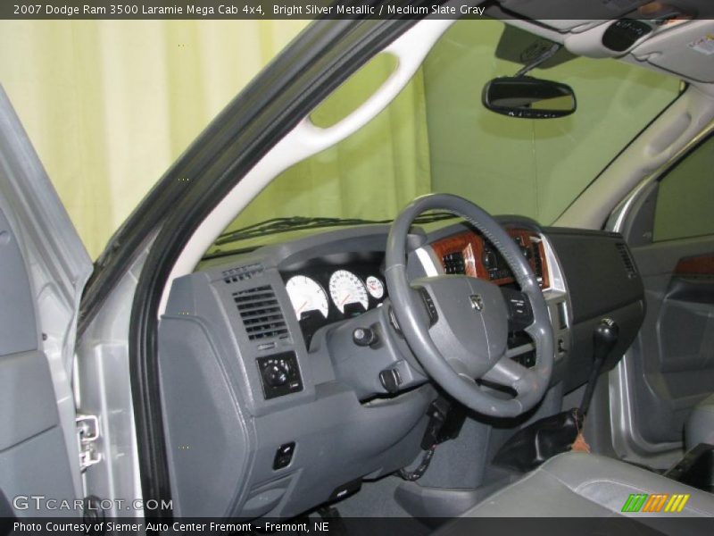 Bright Silver Metallic / Medium Slate Gray 2007 Dodge Ram 3500 Laramie Mega Cab 4x4