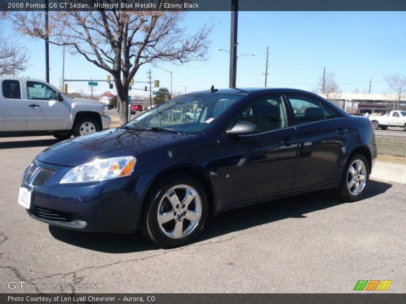 Midnight Blue Metallic / Ebony Black 2008 Pontiac G6 GT Sedan