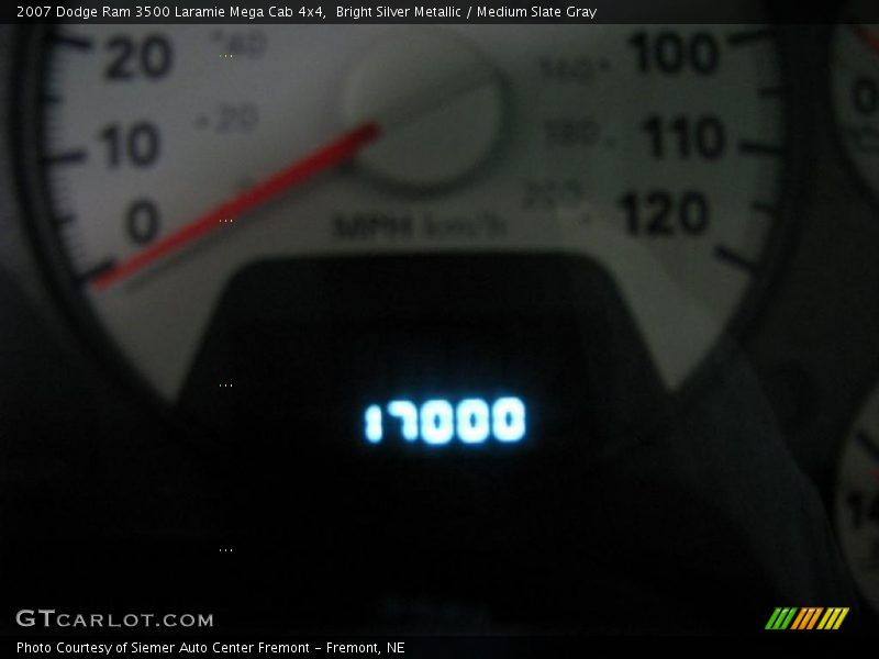 Bright Silver Metallic / Medium Slate Gray 2007 Dodge Ram 3500 Laramie Mega Cab 4x4