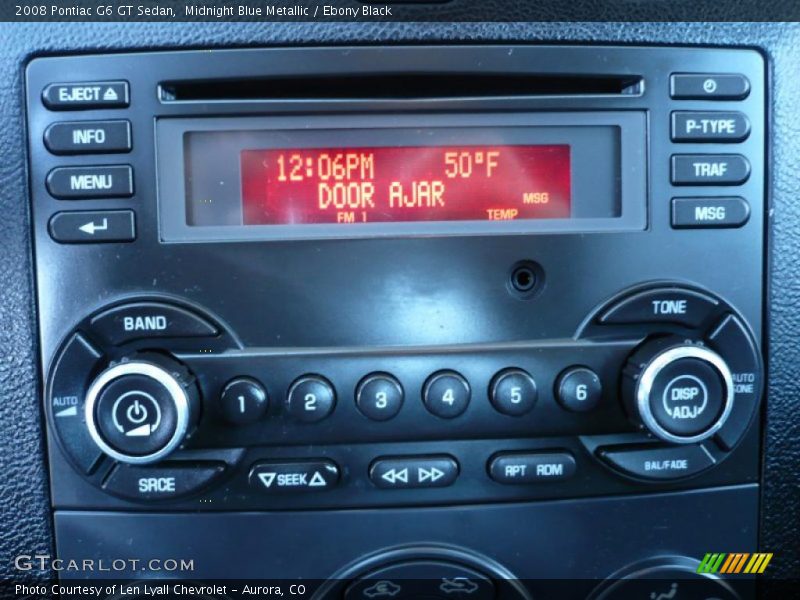 Midnight Blue Metallic / Ebony Black 2008 Pontiac G6 GT Sedan