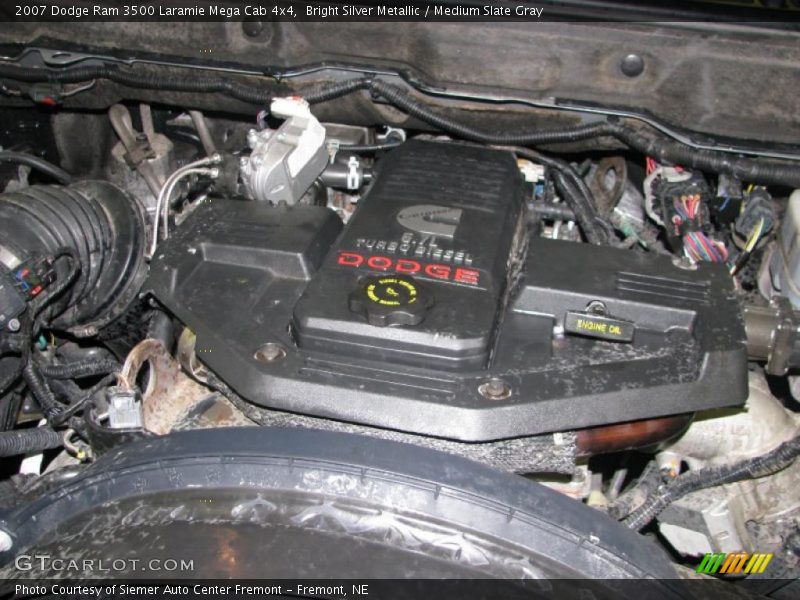 Bright Silver Metallic / Medium Slate Gray 2007 Dodge Ram 3500 Laramie Mega Cab 4x4