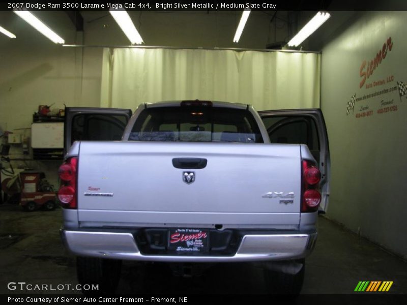 Bright Silver Metallic / Medium Slate Gray 2007 Dodge Ram 3500 Laramie Mega Cab 4x4