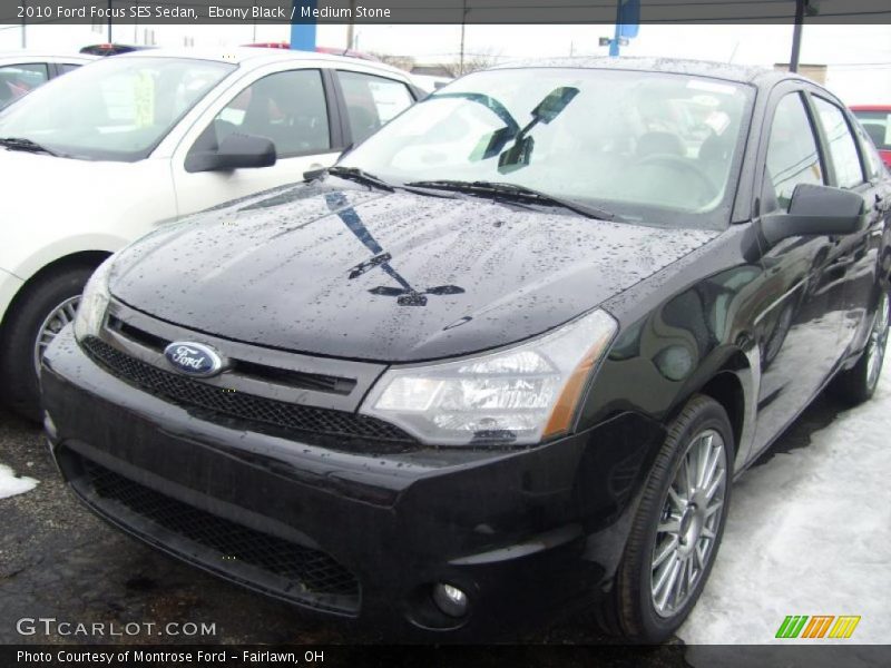 Ebony Black / Medium Stone 2010 Ford Focus SES Sedan